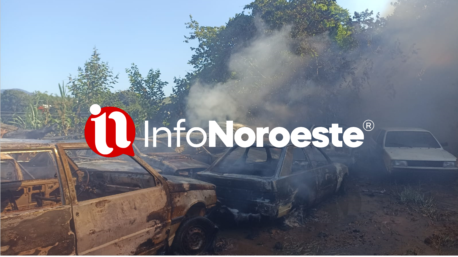 INCÊNDIO EM DEPÓSITO DE CARROS NO CENTRO DE CARDOSO MOREIRA.