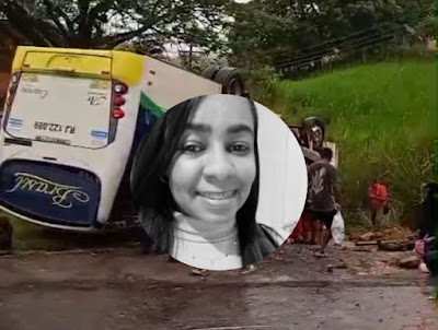 MORRE PASSAGEIRA FERIDA EM CAPOTAMENTO DE ÔNIBUS DA EMPRESA BRASIL.