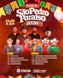 ITALVA/RJ: TRADICIONAL FESTA DE SÃO PEDRO PARAÍSO COMEÇA NESTE FIM DE SEMANA.