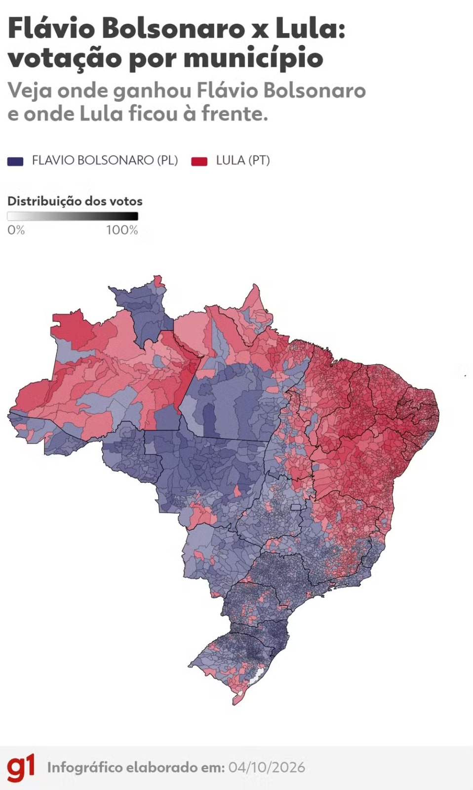 INFOGRÁFICO DESTACA VOTO A VOTO EM TODAS AS REGIÕES DO BRASIL.